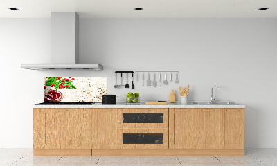 Pannello paraschizzi cucina con stampa a tema marmellata di lamponi