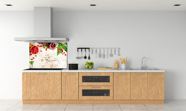 Pannello paraschizzi cucina con stampa a tema marmellata di lamponi