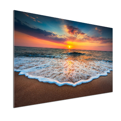 Pannello retrocucina con stampa 'Tramonto sul mare'