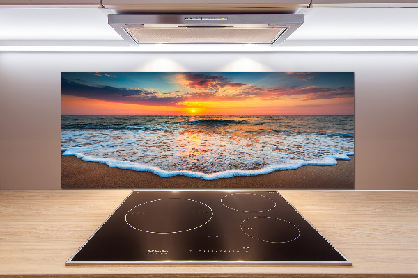 Pannello retrocucina con stampa 'Tramonto sul mare'