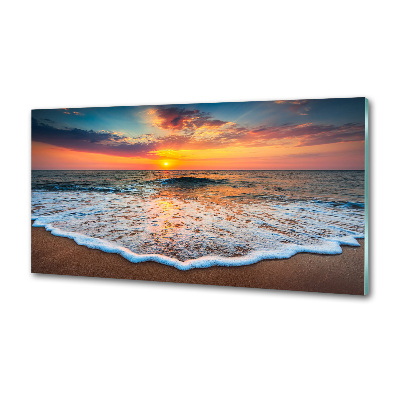 Pannello retrocucina con stampa 'Tramonto sul mare'