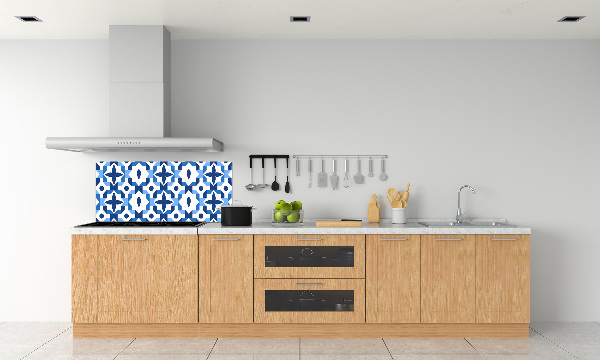 Rivestimento parete cucina con motivo geometrico