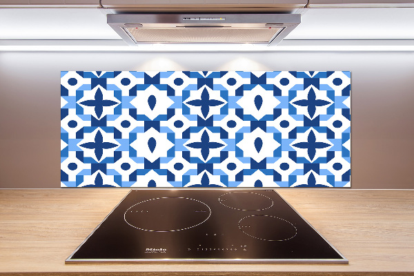 Rivestimento parete cucina con motivo geometrico