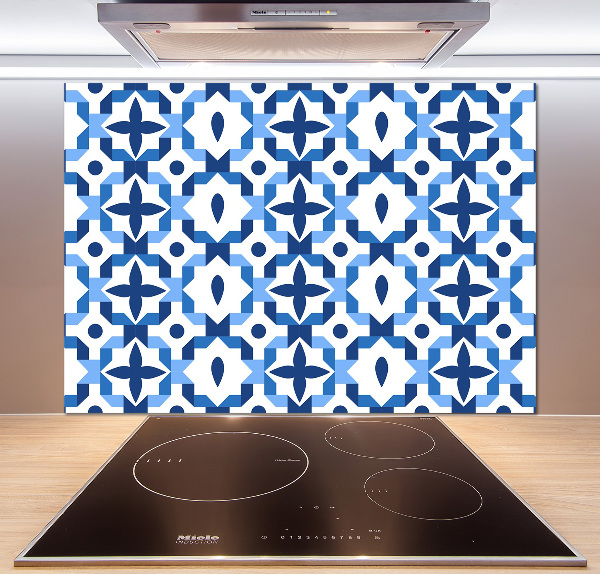 Rivestimento parete cucina con motivo geometrico