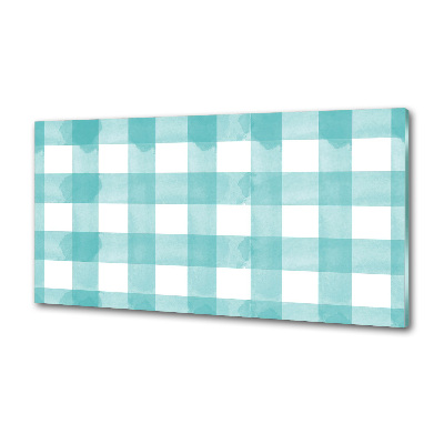 Pannello retrocucina con motivo a quadri blu