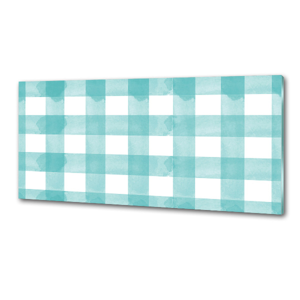 Pannello retrocucina con motivo a quadri blu