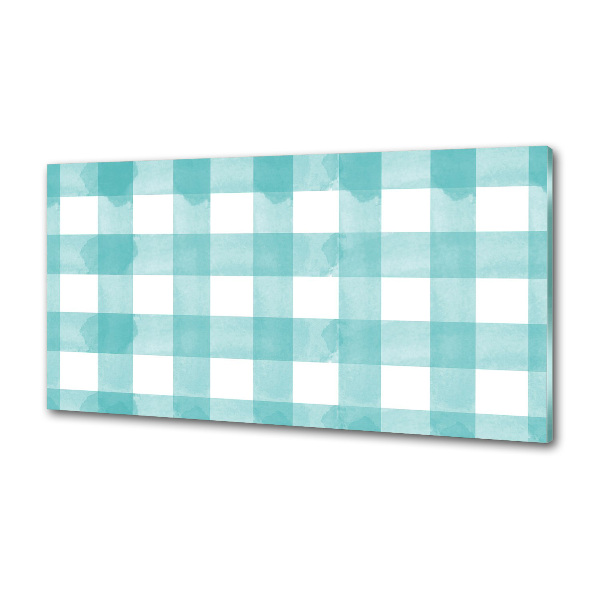 Pannello retrocucina con motivo a quadri blu