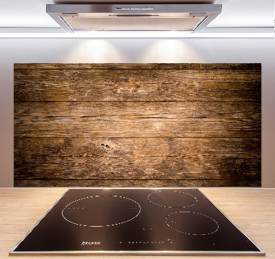Pannello paraschizzi cucina con motivo in legno