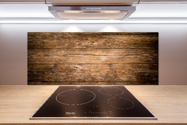 Pannello paraschizzi cucina con motivo in legno