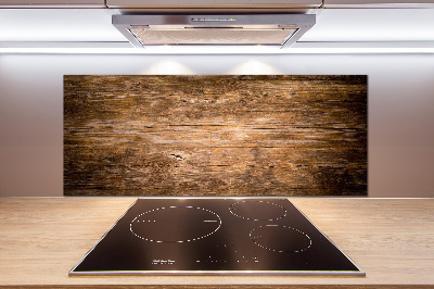 Pannello paraschizzi cucina con motivo in legno