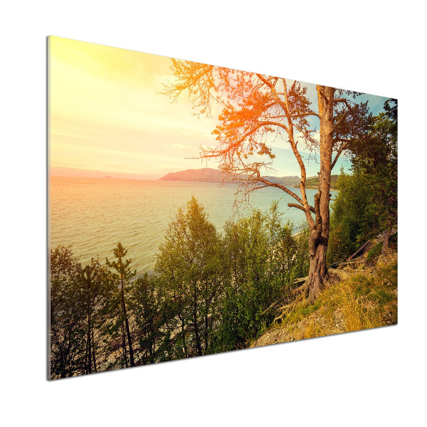 Rivestimento parete cucina con motivo Lago scandinavo