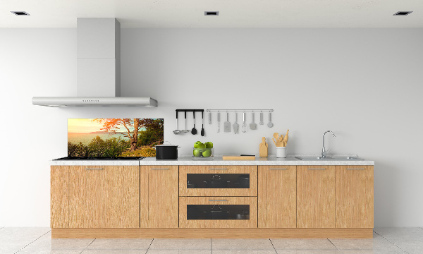 Rivestimento parete cucina con motivo Lago scandinavo