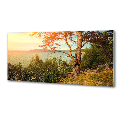 Rivestimento parete cucina con motivo Lago scandinavo