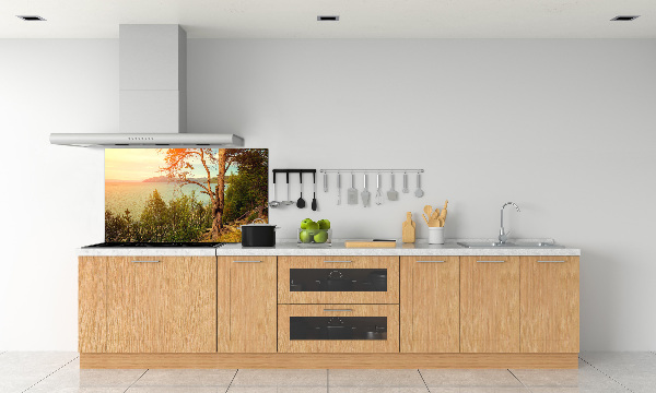Rivestimento parete cucina con motivo Lago scandinavo
