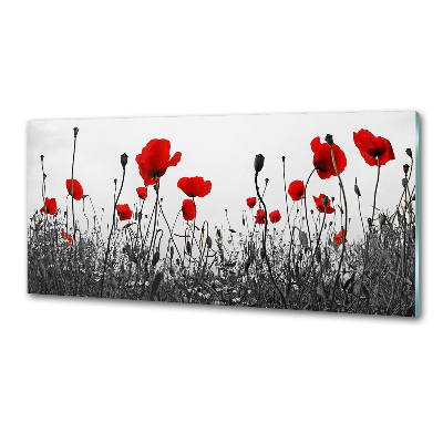 Pannello retrocucina con motivo di papaveri