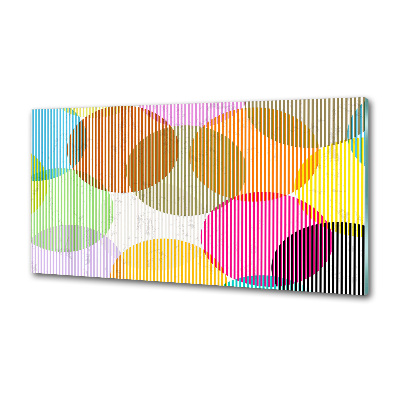 Rivestimento parete cucina con motivo di cerchi colorati