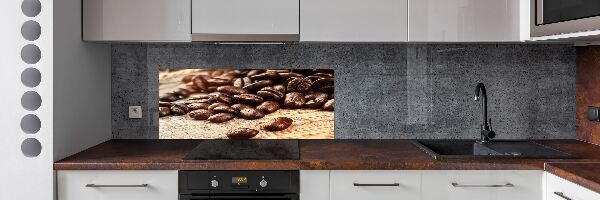 Pannello paraschizzi cucina con motivo a chicchi di caffè