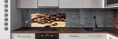 Pannello paraschizzi cucina con motivo a chicchi di caffè