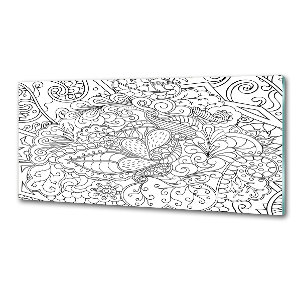 Rivestimento parete cucina con ornamenti