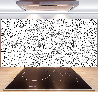 Rivestimento parete cucina con ornamenti