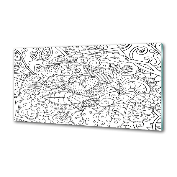 Rivestimento parete cucina con ornamenti