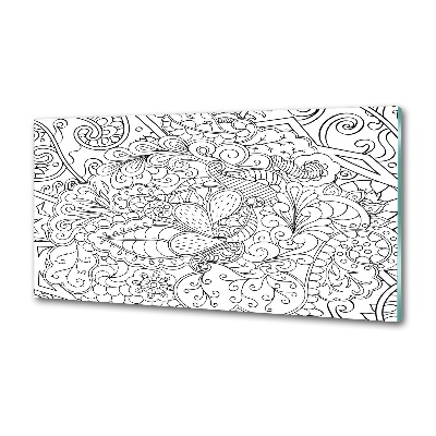 Rivestimento parete cucina con ornamenti