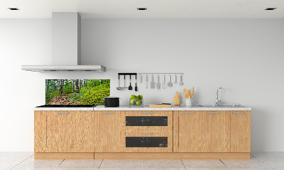 Rivestimento parete cucina con motivo Sentiero nel bosco