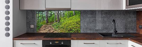 Rivestimento parete cucina con motivo Sentiero nel bosco