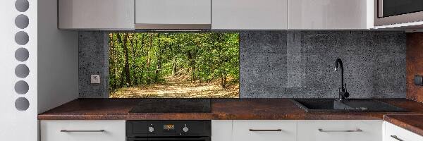 Rivestimento parete cucina con motivo Sentiero nel bosco