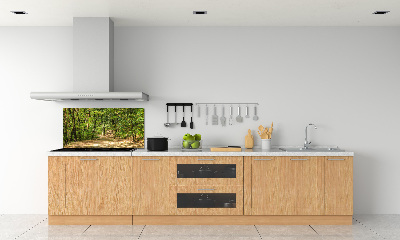 Rivestimento parete cucina con motivo Sentiero nel bosco
