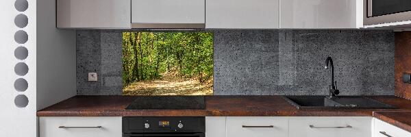 Rivestimento parete cucina con motivo Sentiero nel bosco