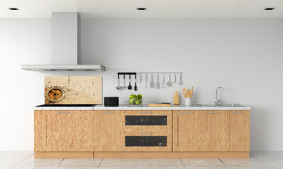 Pannello paraschizzi cucina con stampa a bussola su mappa