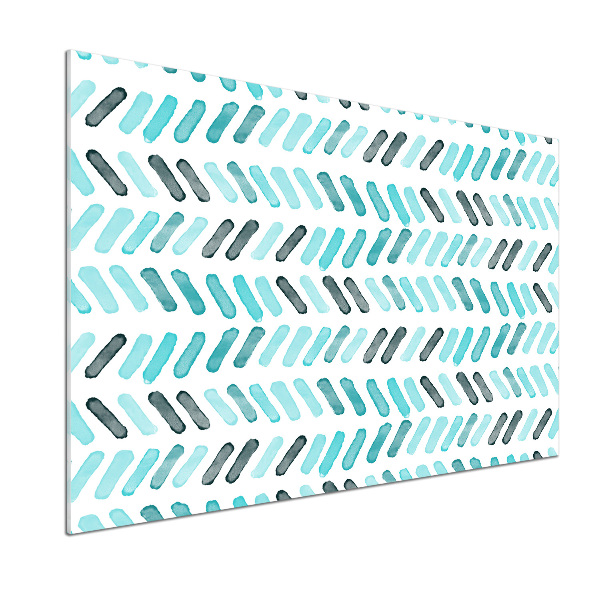 Pannello retrocucina con motivo a spina di pesce blu