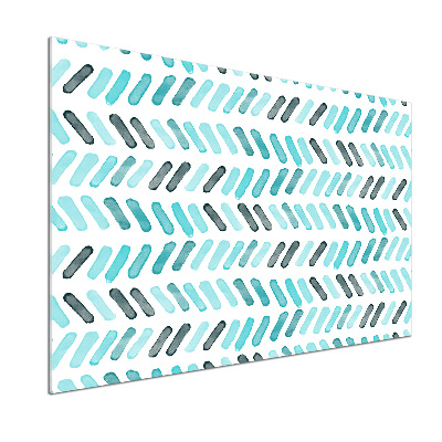 Pannello retrocucina con motivo a spina di pesce blu