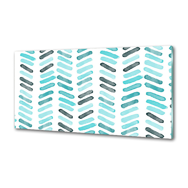 Pannello retrocucina con motivo a spina di pesce blu