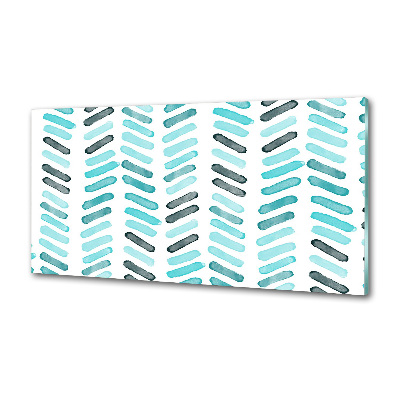 Pannello retrocucina con motivo a spina di pesce blu