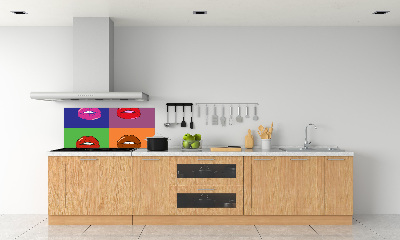 Pannello retrocucina con motivo Labbra colorate