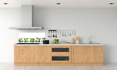 Rivestimento parete cucina con motivo a erbe