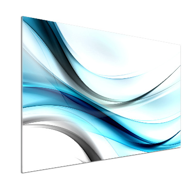 Rivestimento parete cucina con motivo a onde astratte