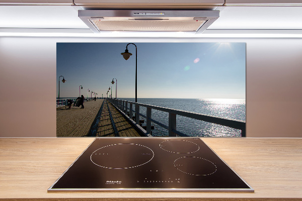 Rivestimento parete cucina con motivo Molo di Gdynia