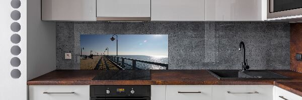 Rivestimento parete cucina con motivo Molo di Gdynia