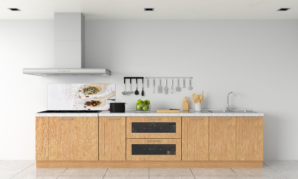 Rivestimento parete cucina con motivo di verdure e spezie