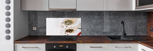 Rivestimento parete cucina con motivo di verdure e spezie
