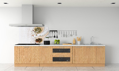 Rivestimento parete cucina con motivo di verdure e spezie