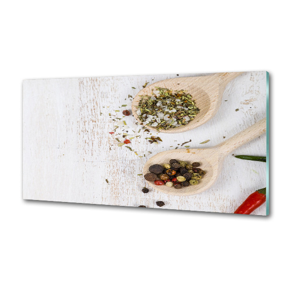 Rivestimento parete cucina con motivo di verdure e spezie