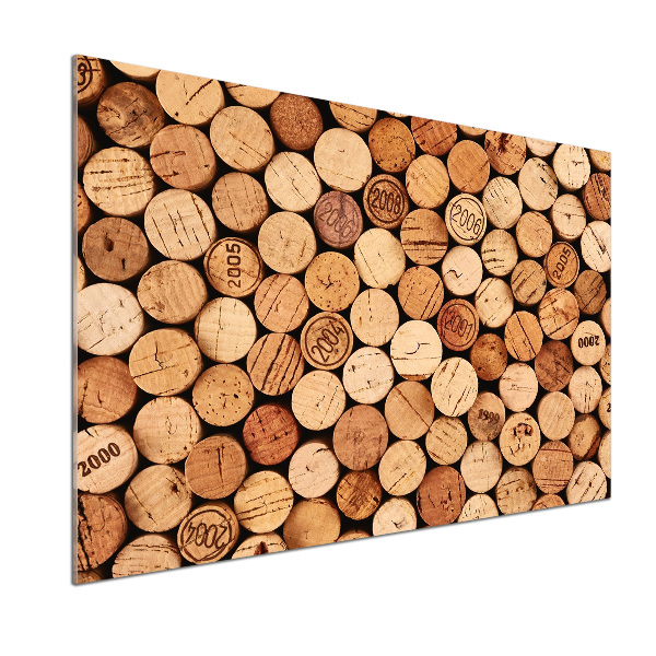 Pannello retrocucina con tappi di sughero