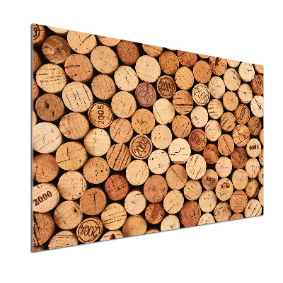 Pannello retrocucina con tappi di sughero