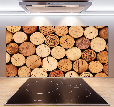 Pannello retrocucina con tappi di sughero