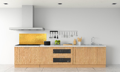 Rivestimento parete cucina con finitura in lamina d'oro