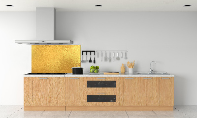 Rivestimento parete cucina con finitura in lamina d'oro